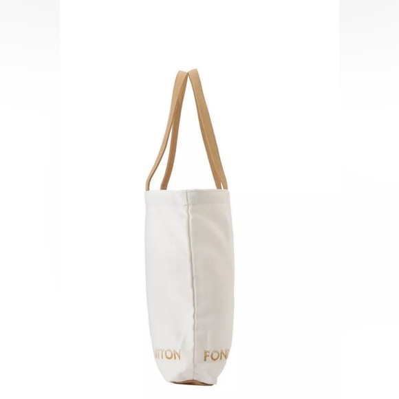 NEW~ Louis Vuitton ~ Fondation~ Cream & Tan Canvas Tote Bag ~ From Paris France - Picture 5 of 13